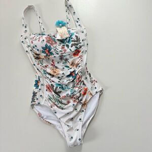 Johnny Was NWT Ardella RUCHED ONE PIECE Small